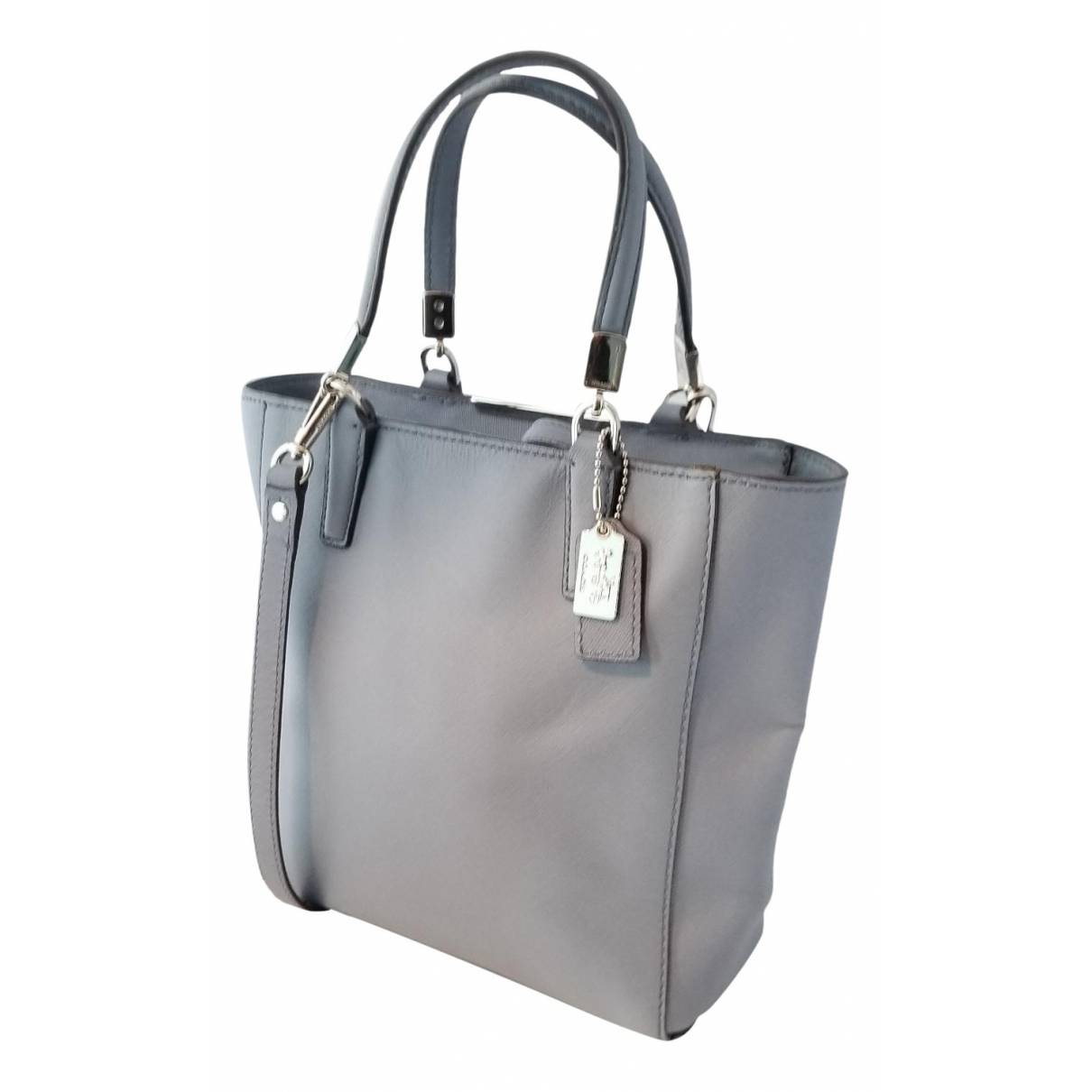 Leather tote Coach Blue in Leather - 25259396