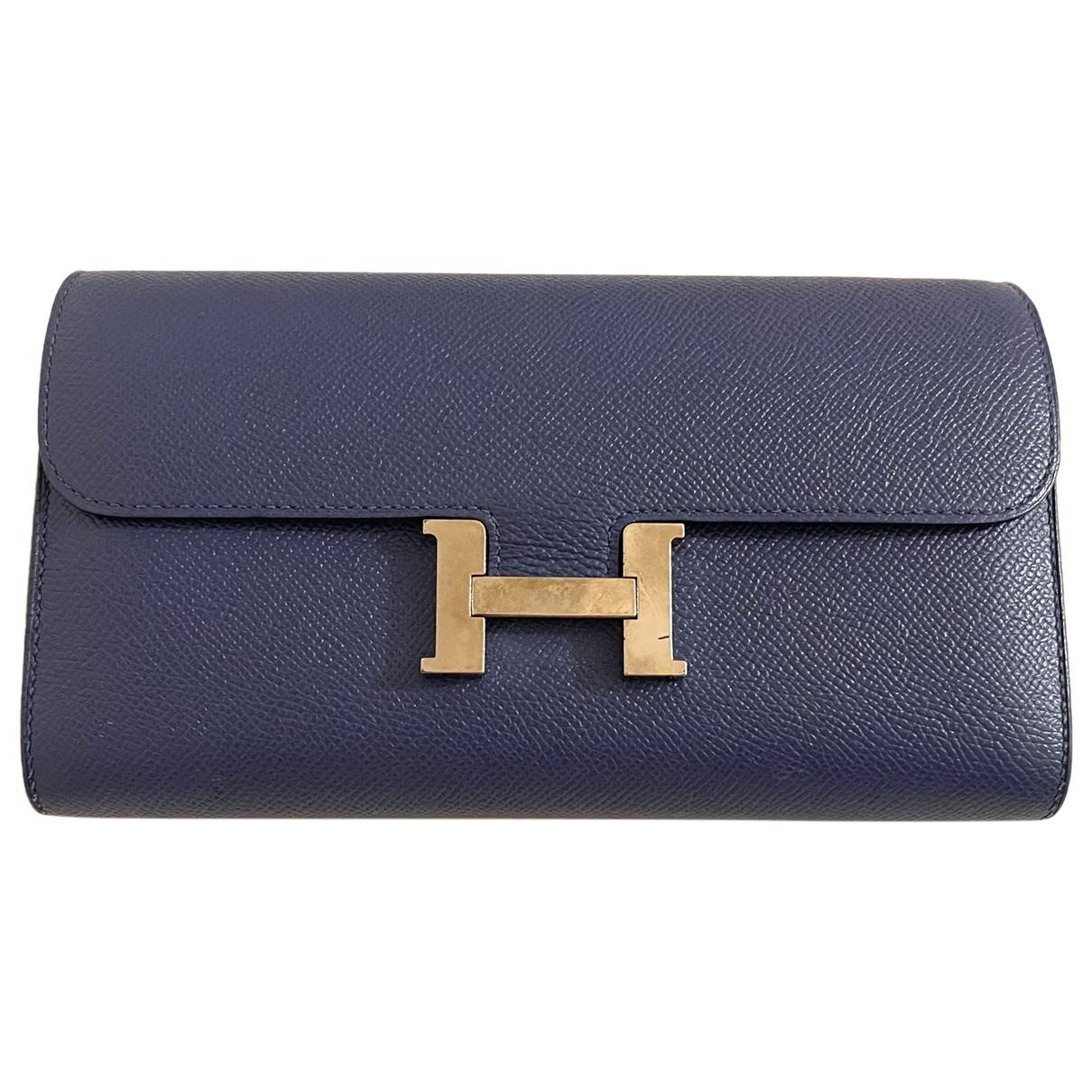 Hermès BAG CONSTANCE HERMES III Blue Leather ref.116977 - Joli Closet