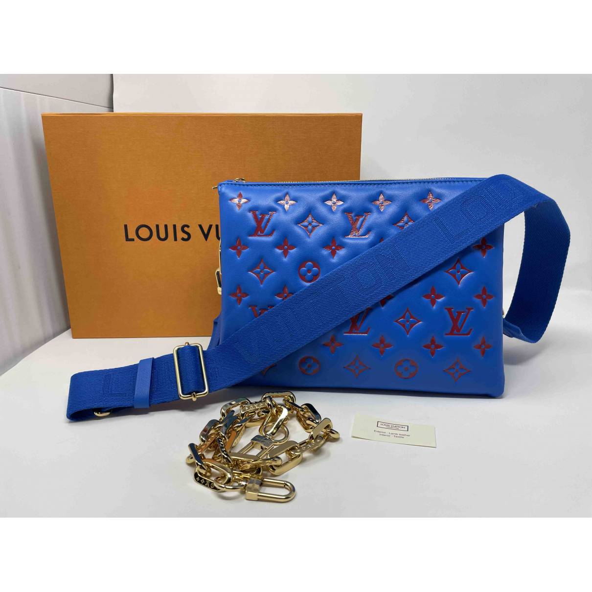 Louis Vuitton - Authenticated Coussin Handbag - Leather Blue for Women, Never Worn