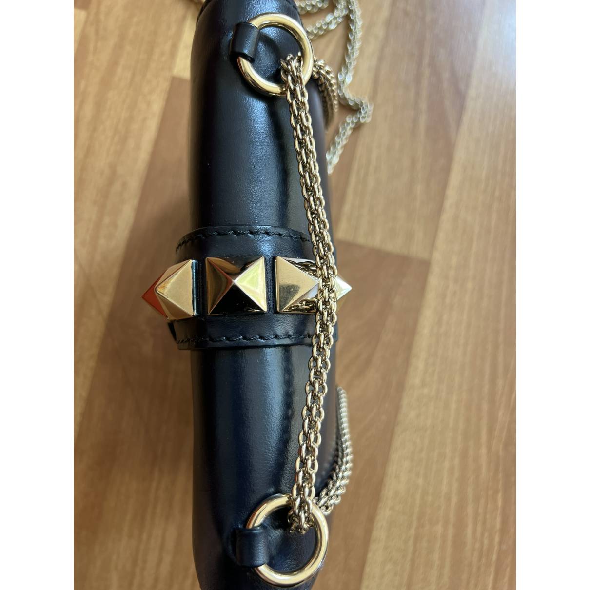 mesh tyk Leia Glam lock leather crossbody bag Valentino Garavani Blue in Leather -  35731328