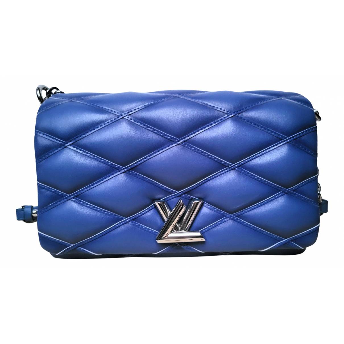 Go 14 leather handbag Louis Vuitton Blue in Leather - 30329346