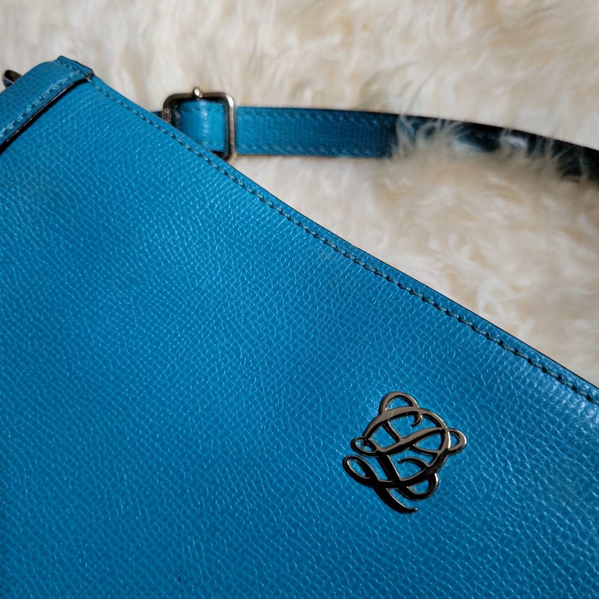 Leather crossbody bag Louis Quatorze Blue in Leather - 25157479