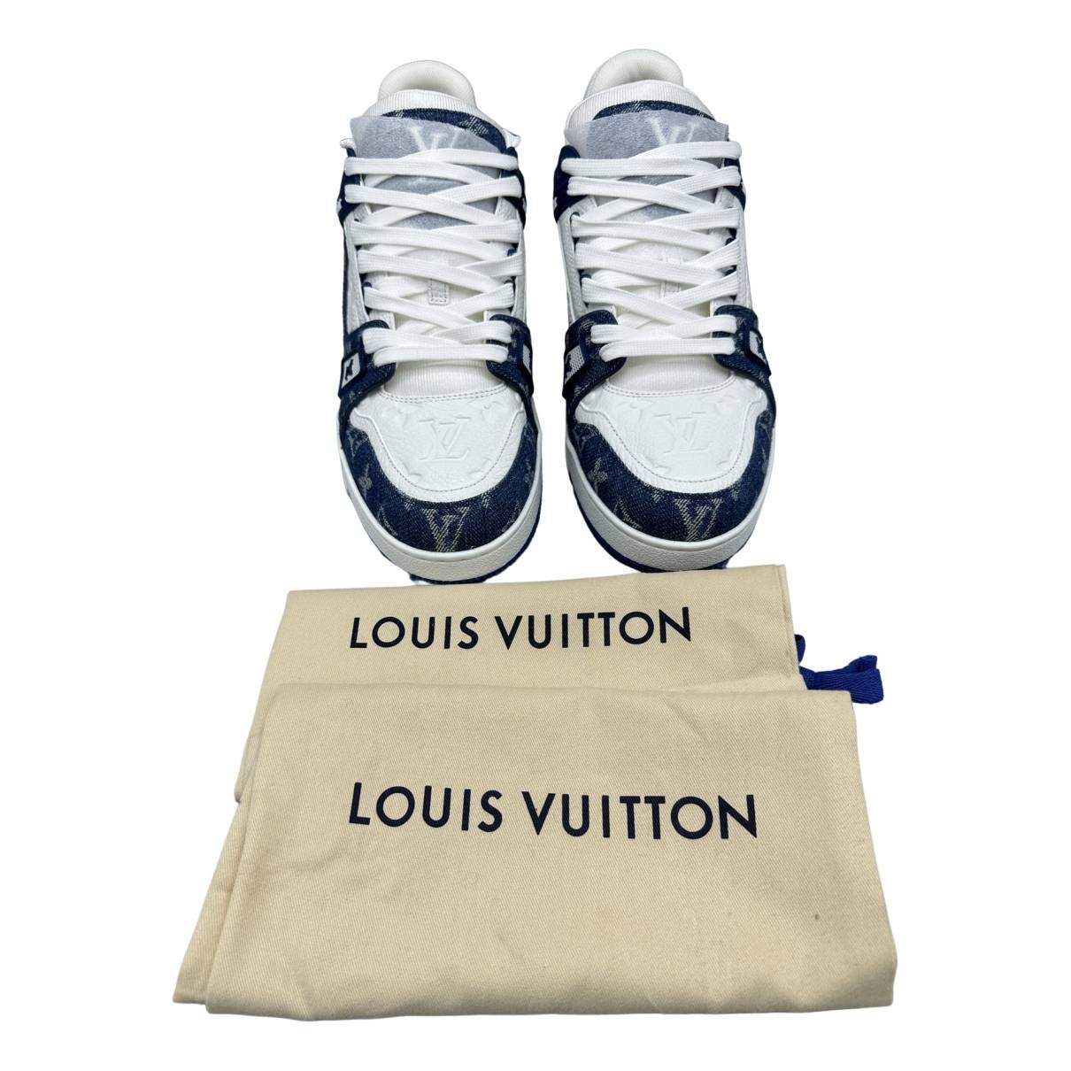 Size+8+-+Louis+Vuitton+LV+Trainer+Monogram+Denim for sale online