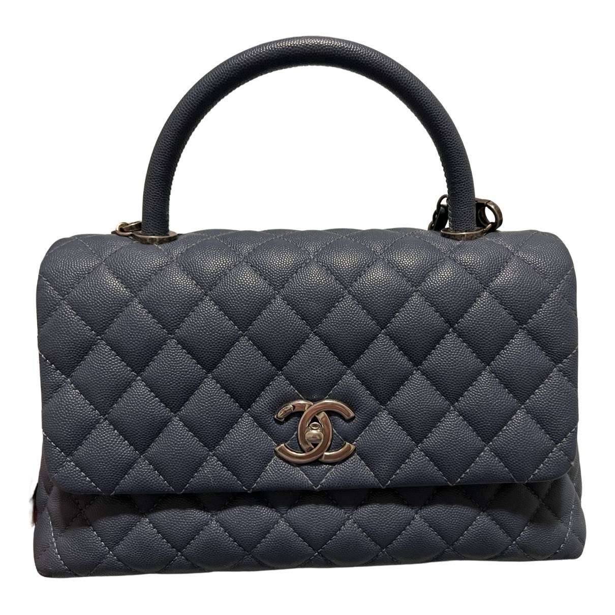 Trendy cc top handle leather handbag Chanel Blue in Leather - 31262252