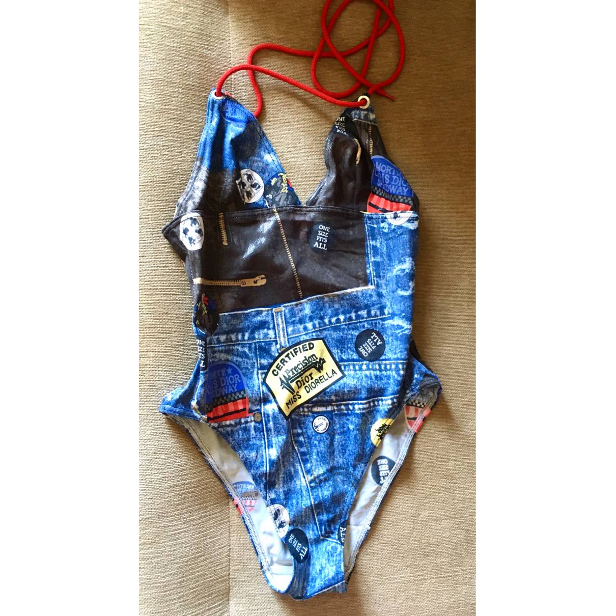 One-piece swimsuit Dior Blue size 40 FR in Synthetic - 28826796