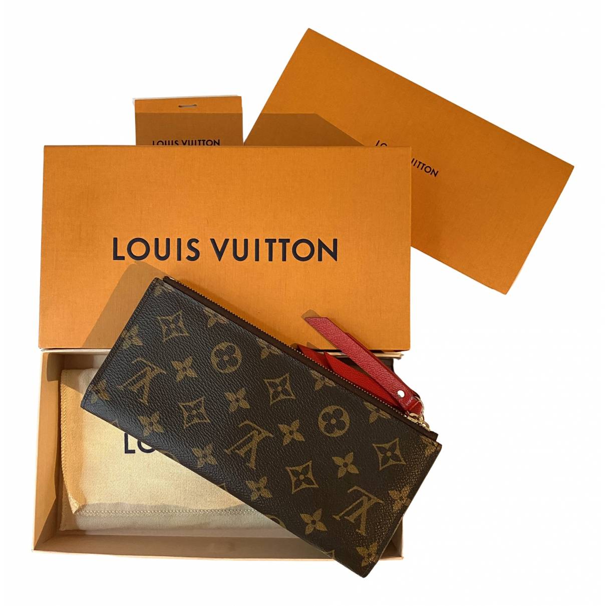 Adèle cloth wallet Louis Vuitton Brown in Cloth - 25080385