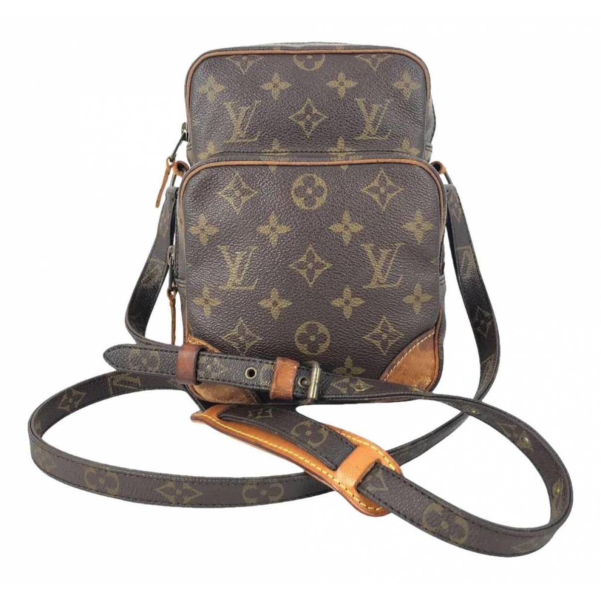 cloth handbag Louis Vuitton Brown in Cloth - 34851464