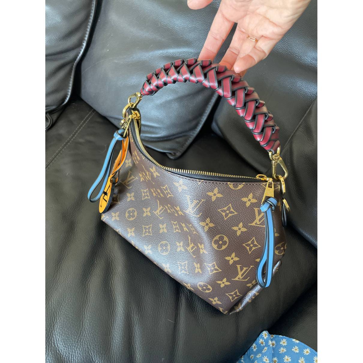 Beaubourg hobo cloth handbag Louis Vuitton Brown in Cloth - 22594833