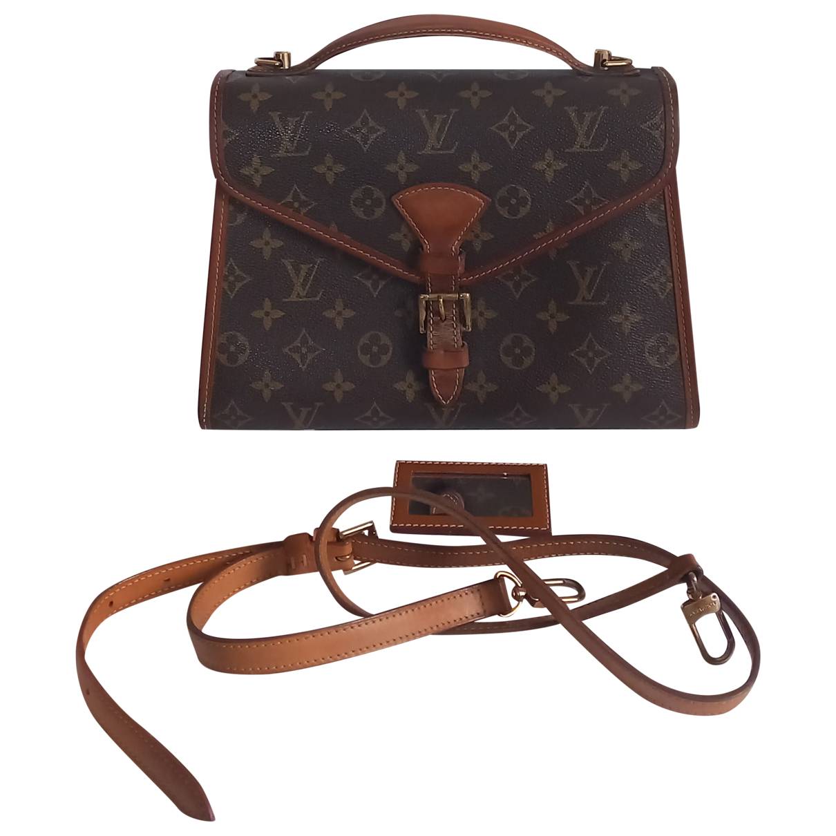 Bel air cloth handbag Louis Vuitton Brown in Cloth - 31346290