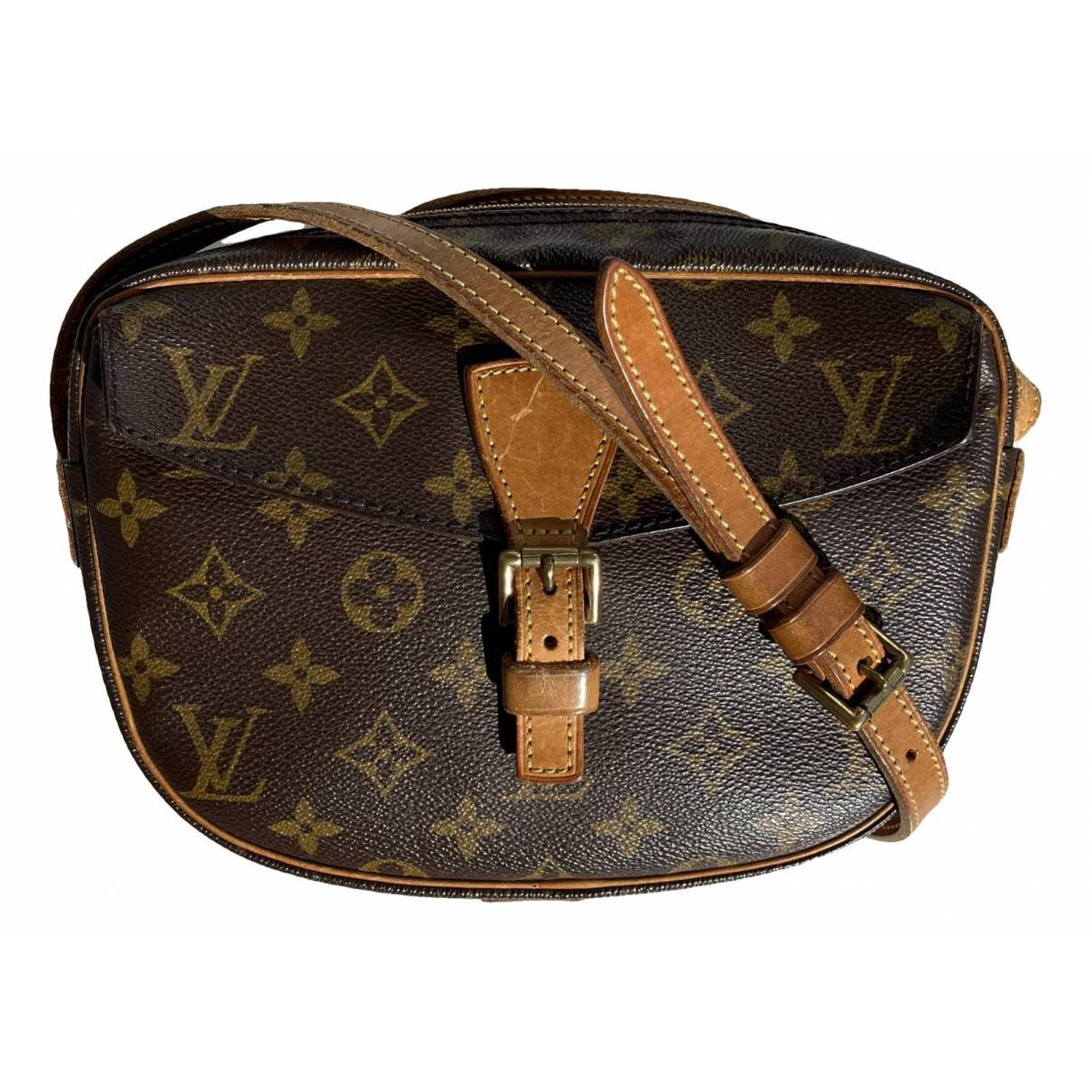 Chantilly leather crossbody bag Louis Vuitton Brown in Cloth - 37637541