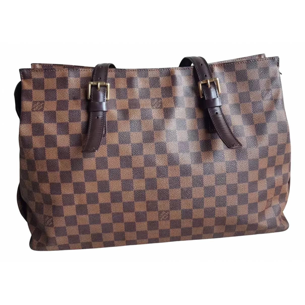 Chelsea cloth handbag Louis Vuitton Brown in Cloth - 28404822