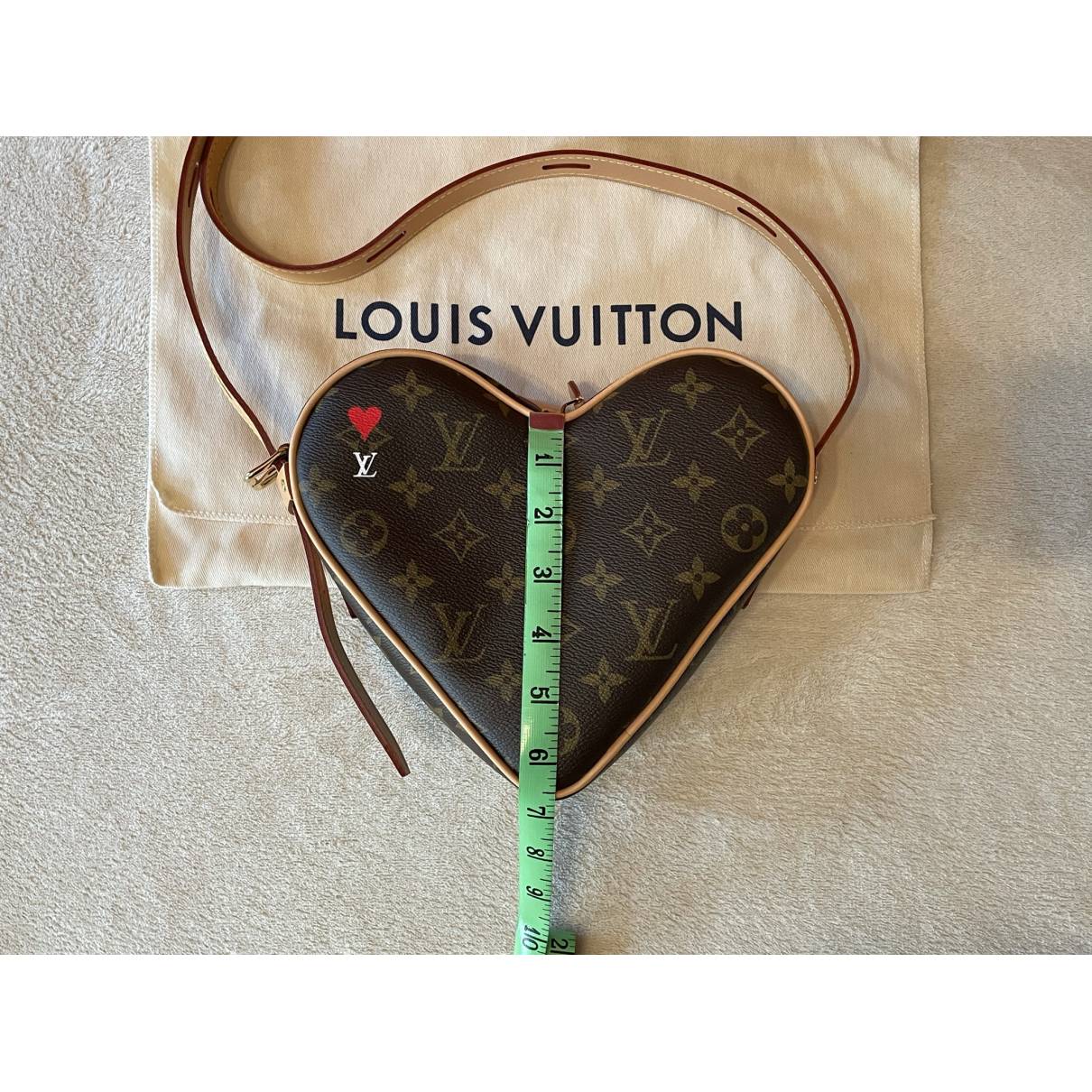 Coeur game on cloth handbag Louis Vuitton Brown in Cloth - 30921964