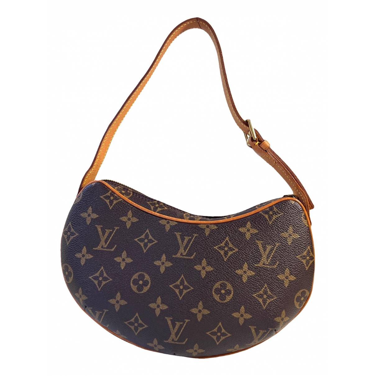 Croissant cloth handbag Louis Vuitton Brown in Cloth - 35523134