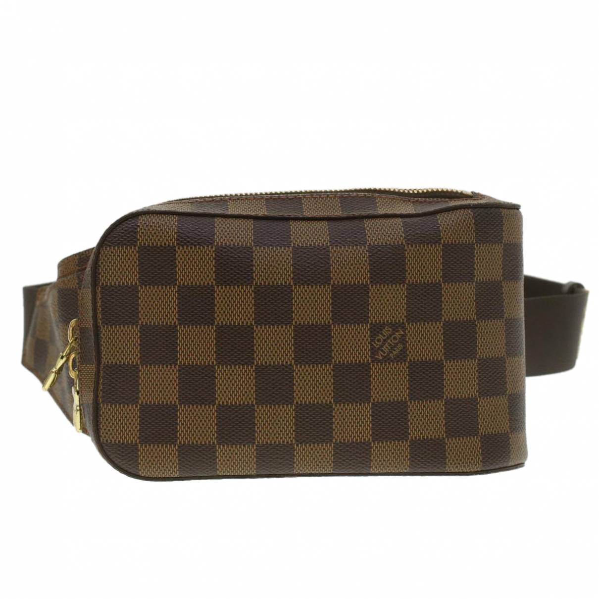 Louis Vuitton - Authenticated Geronimo Clutch Bag - Cloth Brown for Women, Very Good Condition