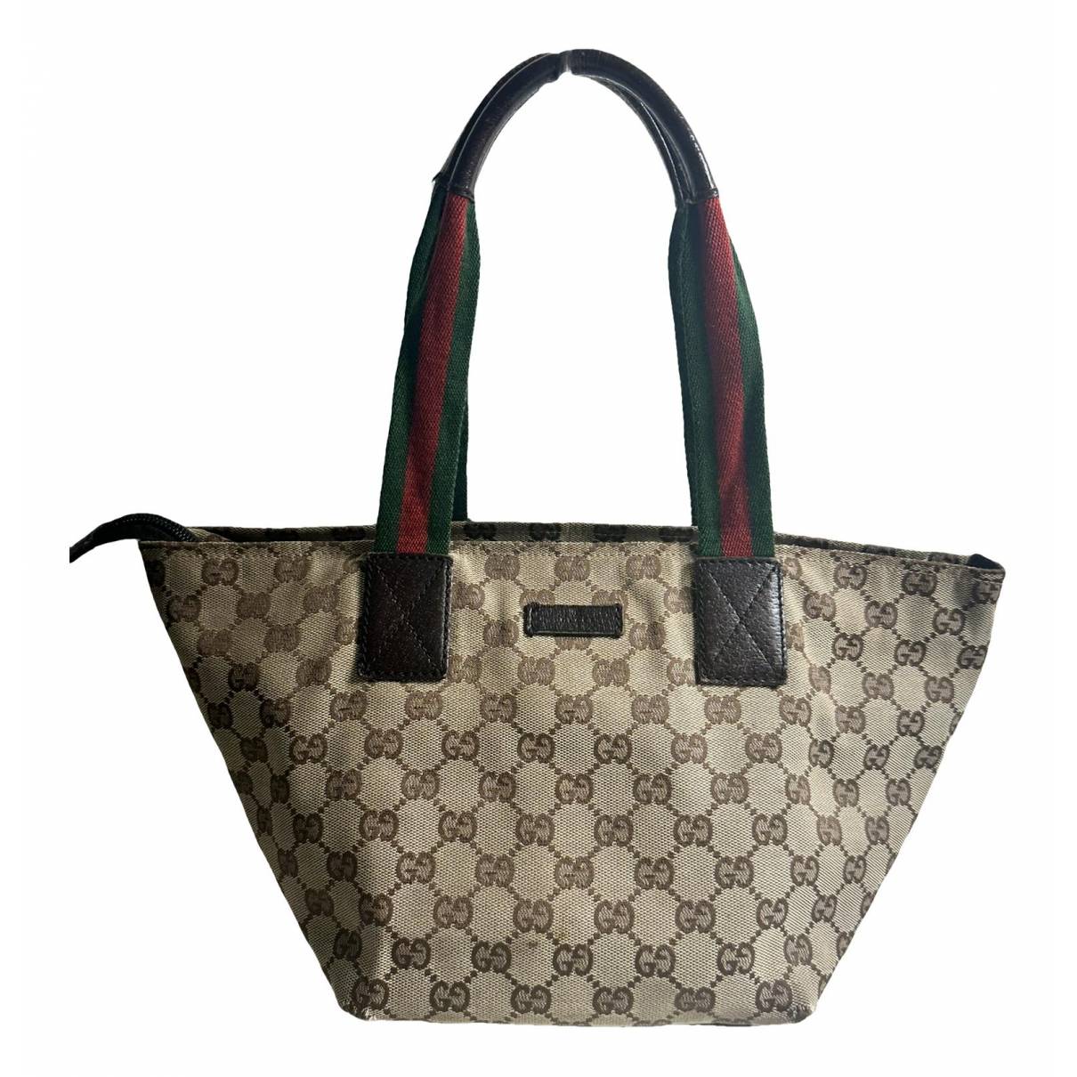 Cloth handbag Gucci Brown in Cloth - 35911801