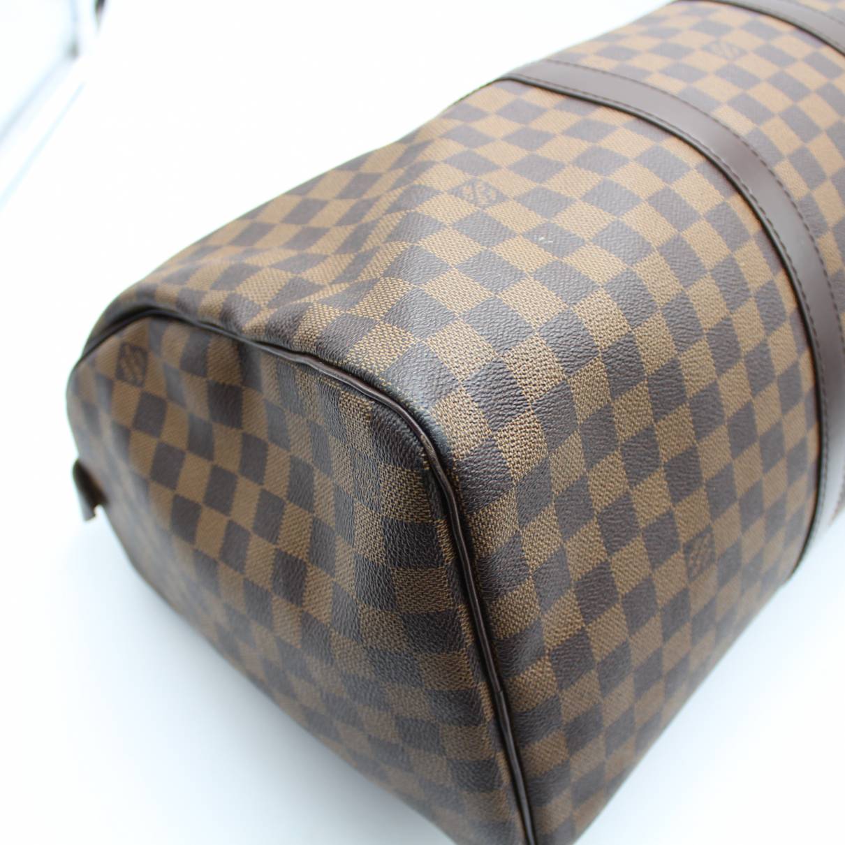 Keepall cloth travel bag Louis Vuitton Brown in Cloth - 35891025