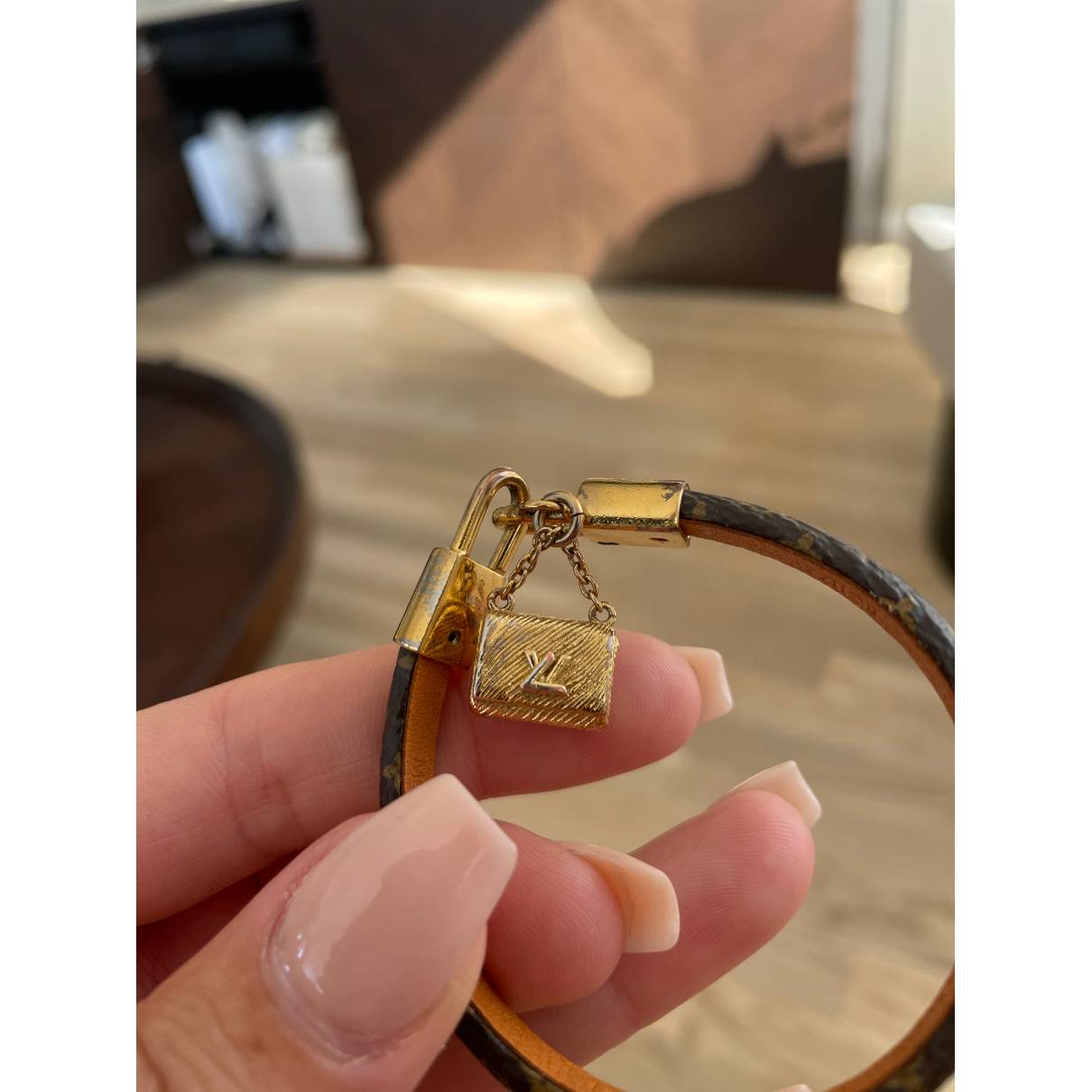 Lockit cloth bracelet Louis Vuitton Brown in Cloth - 34679807