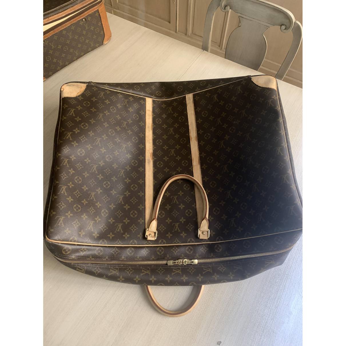 Cloth travel bag Louis Vuitton Brown in Cloth - 17466527