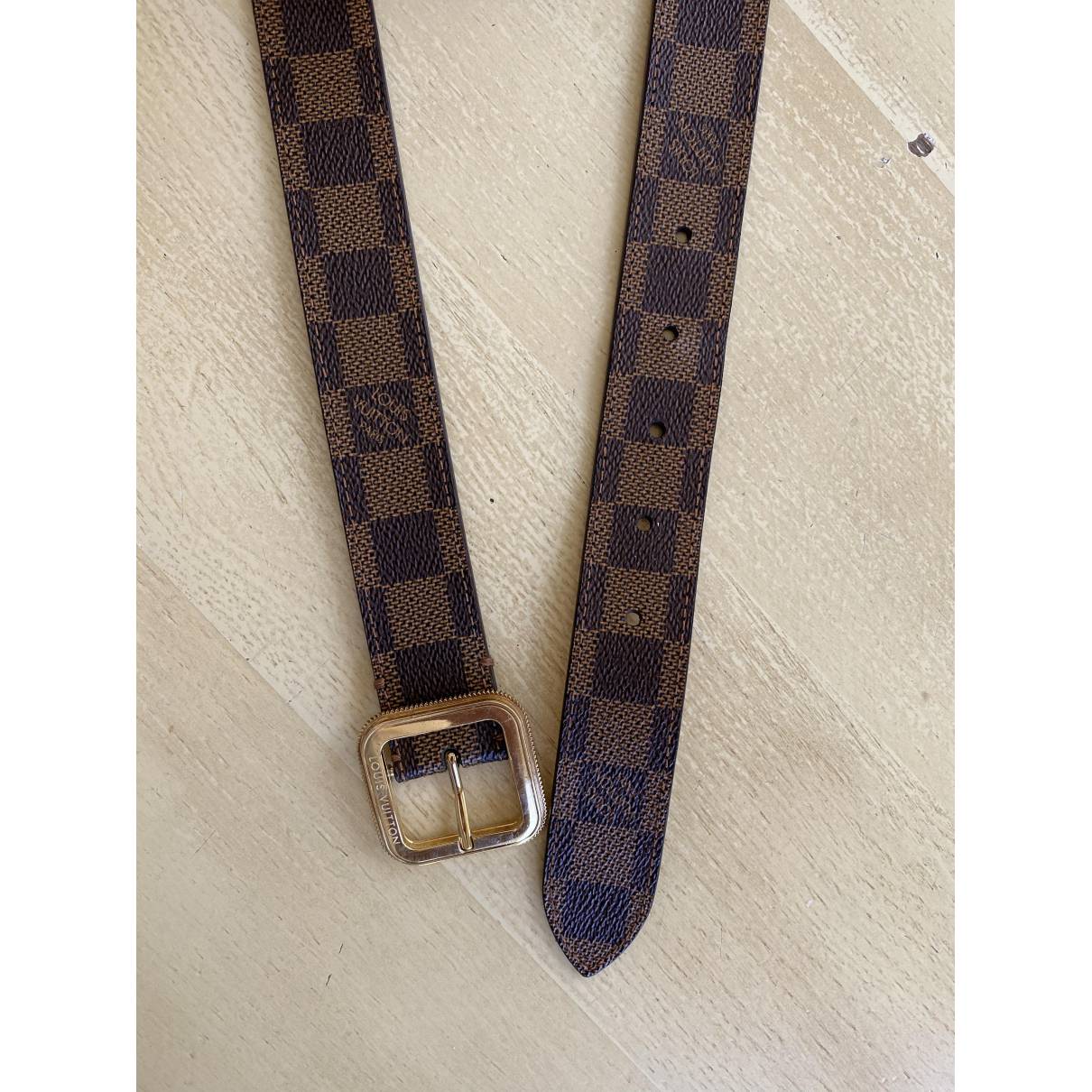 Louis Vuitton - Authenticated Belt - Cloth Brown for Women, Good Condition