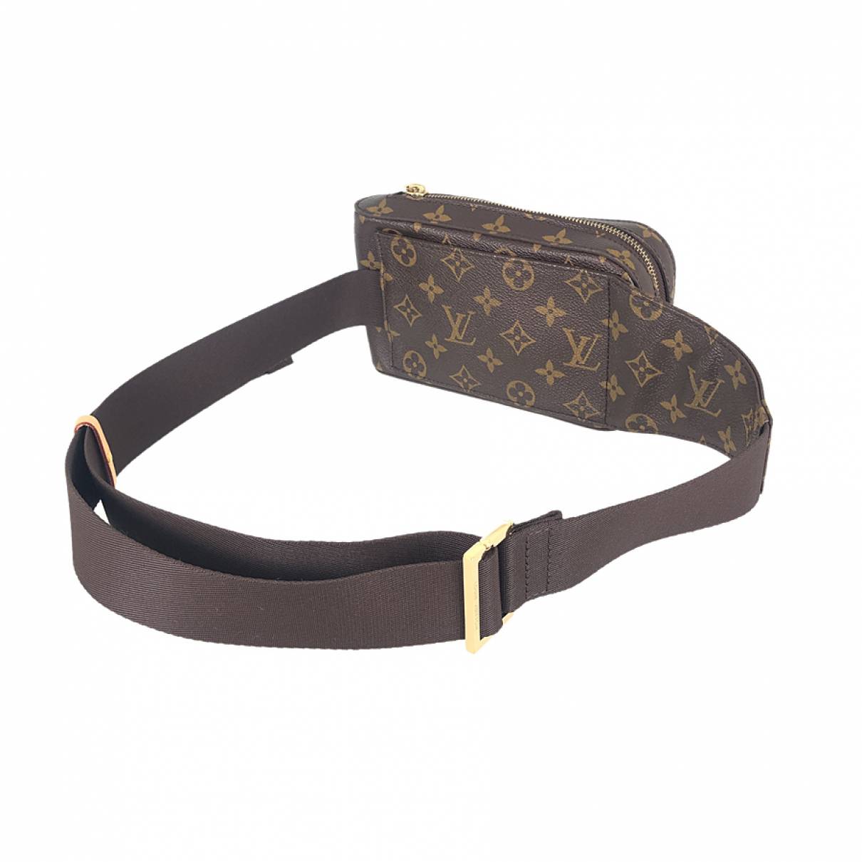 Cloth belt bag Louis Vuitton Brown in Cloth - 34678424