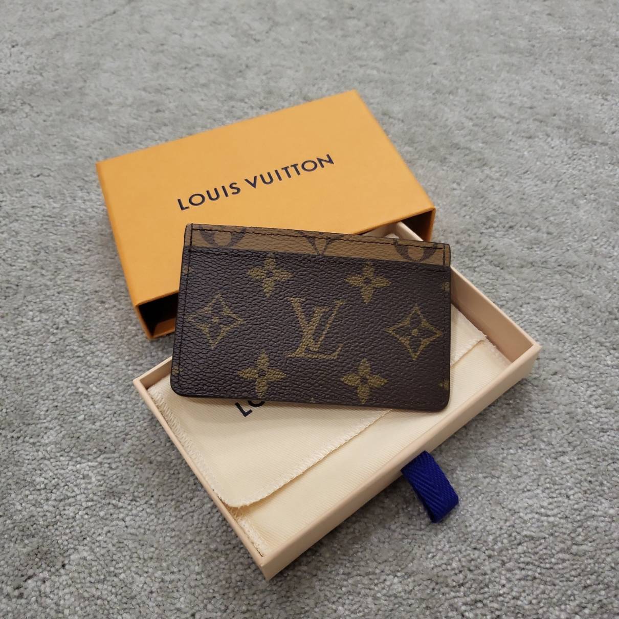 Daily cloth card wallet Louis Vuitton Brown in Cloth - 32399905