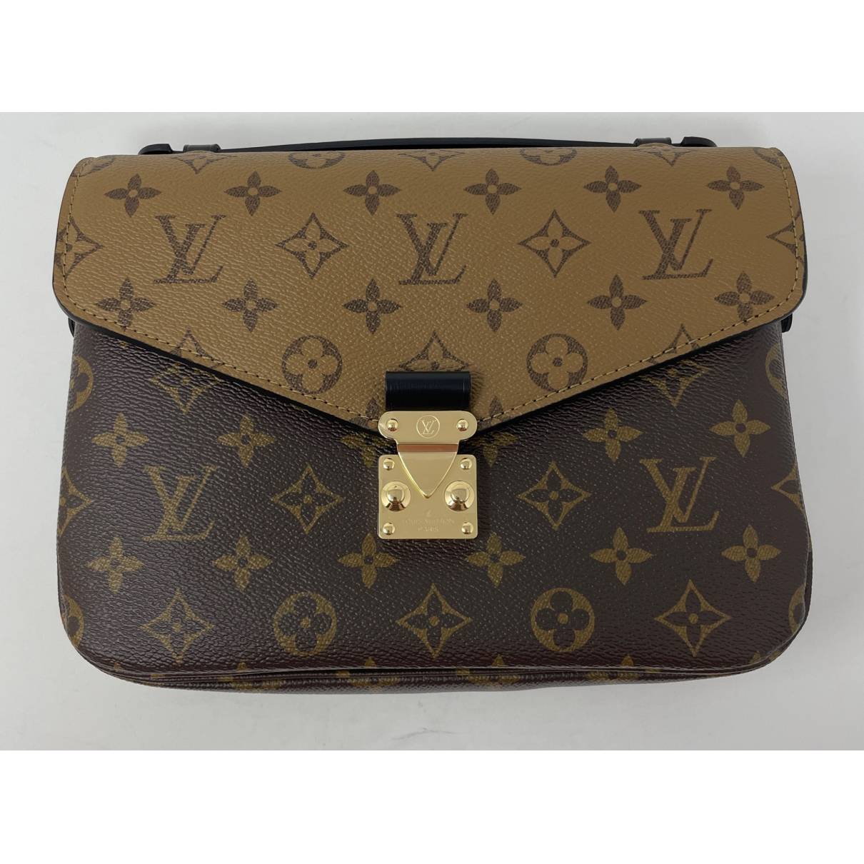 Louis+Vuitton+Pochette+M%C3%A9tis+Shoulder+Bag+Brown+Canvas for