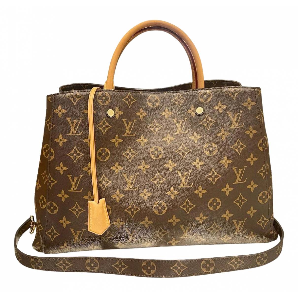 Louis Vuitton Montaigne GM Monogram Canvas Shoulder Bag Brown