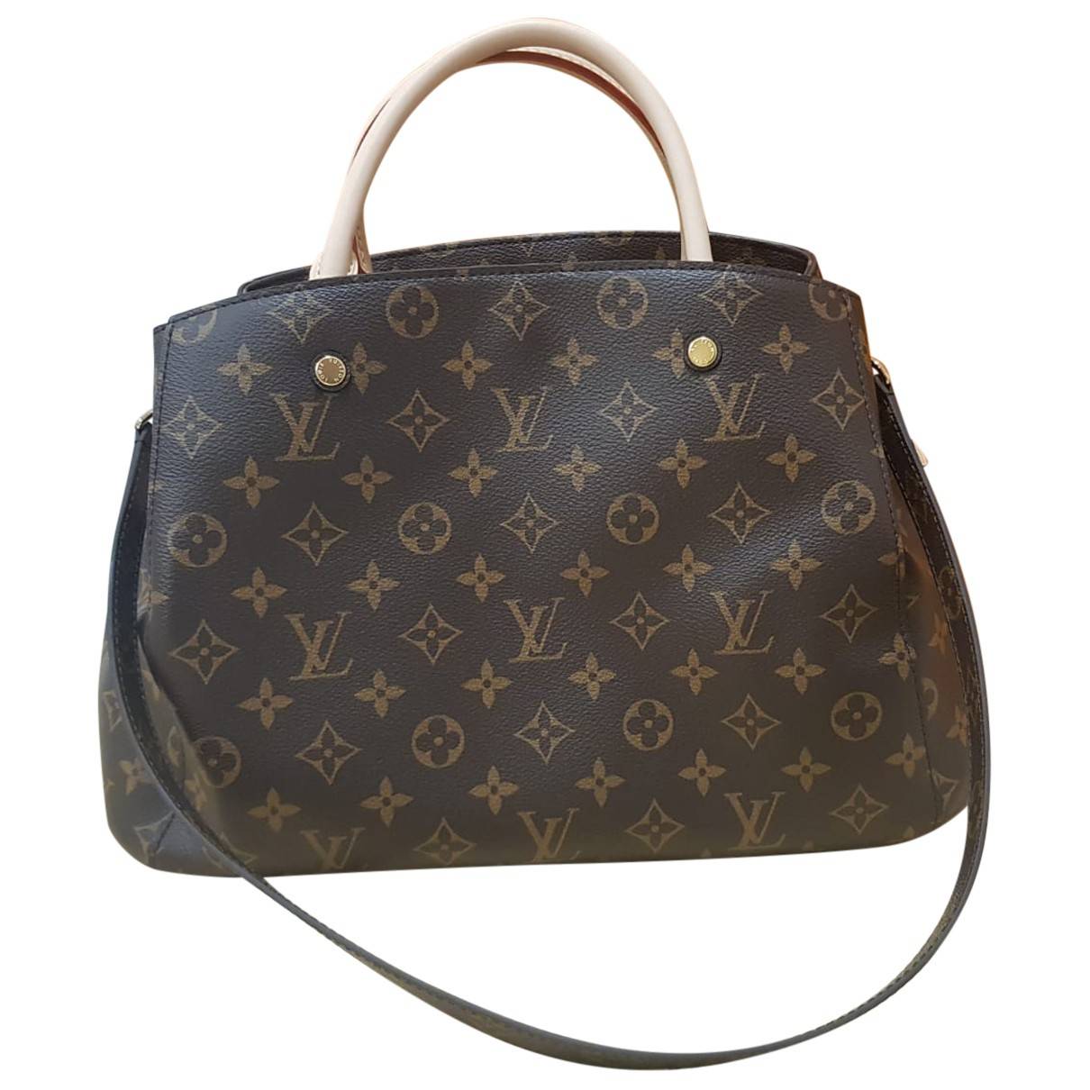 Montaigne cloth tote Louis Vuitton Brown in Fabric - 29519009