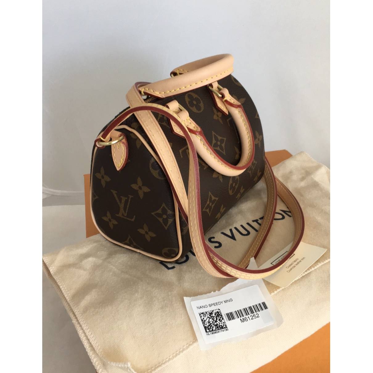 Nano speedy / mini hl cloth mini bag Louis Vuitton Brown in Cloth - 11119427
