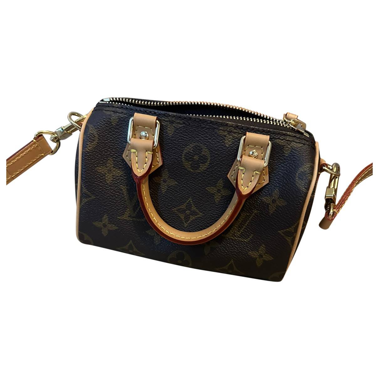 Nano speedy / mini hl cloth handbag Louis Vuitton Brown in Cloth - 29864341
