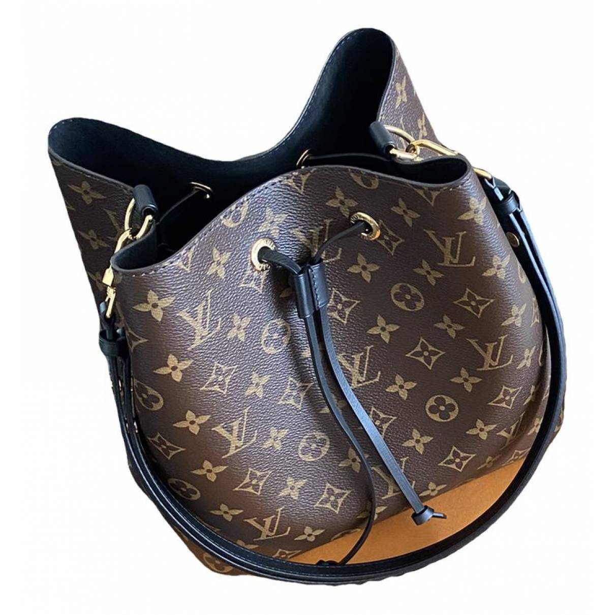 Croissant cloth handbag Louis Vuitton Brown in Cloth - 36275085