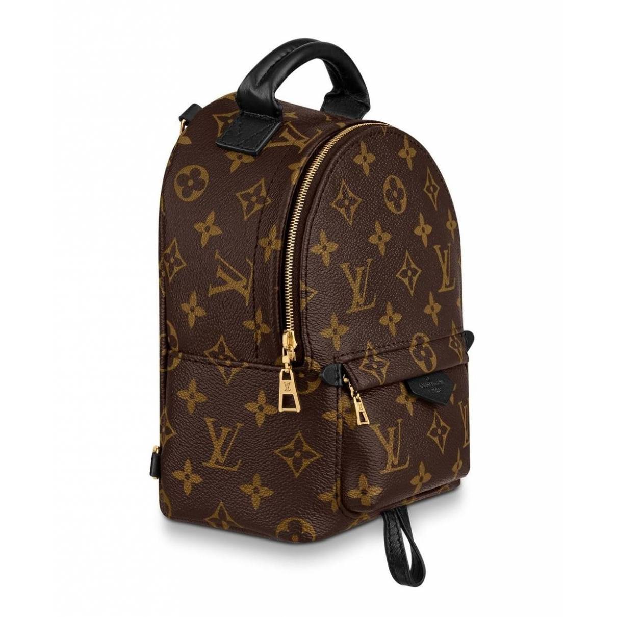 Palm springs cloth backpack Louis Vuitton Brown in Cloth - 25256264