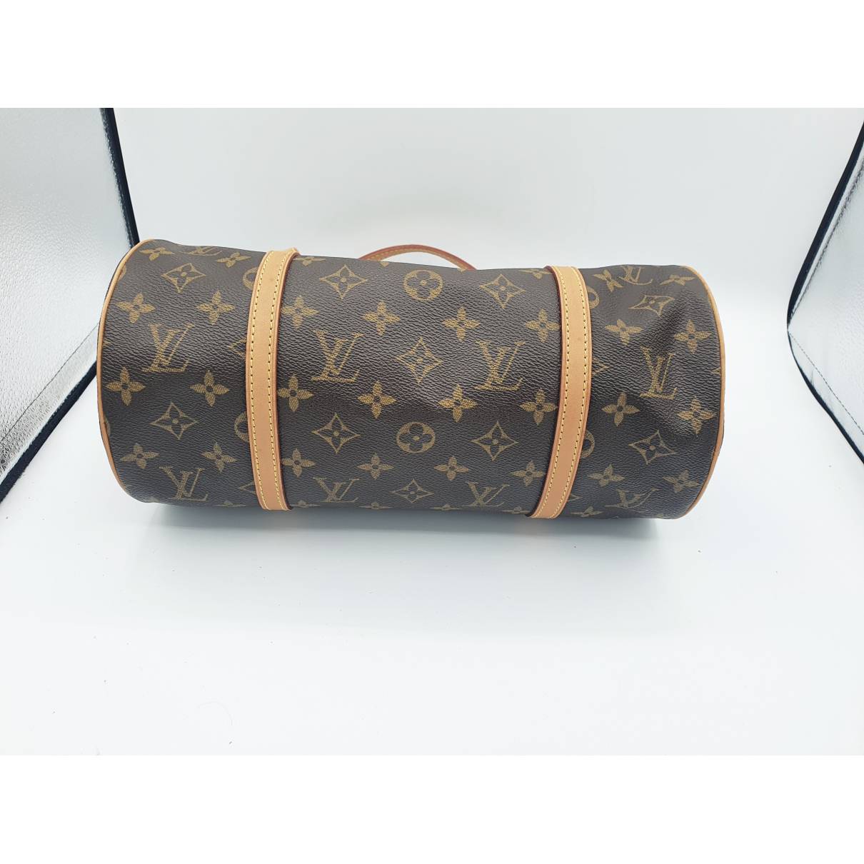 Papillon cloth handbag Louis Vuitton Brown in Cloth - 32383217