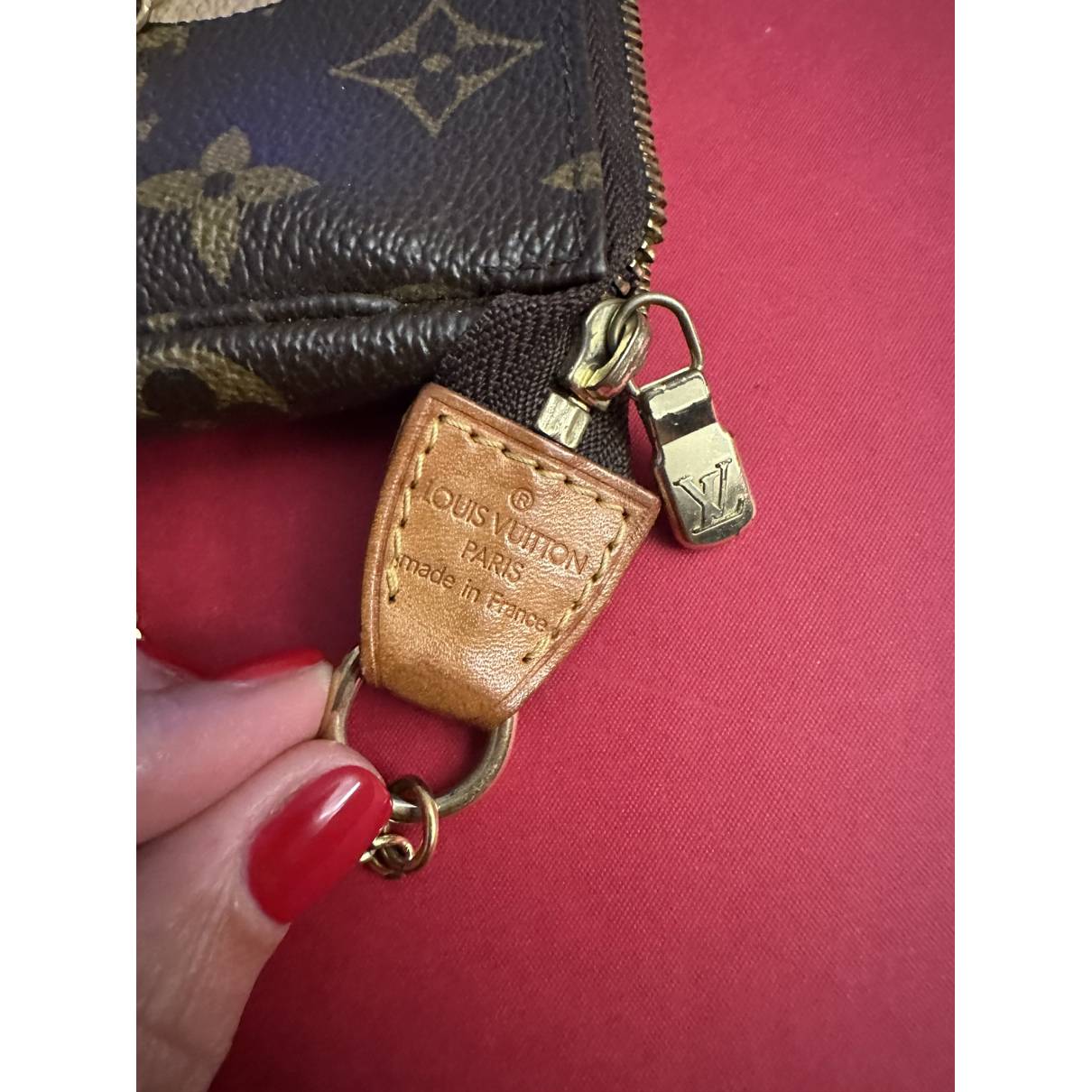 Pochette accessoire cloth clutch bag Louis Vuitton Brown in Cloth - 37556616