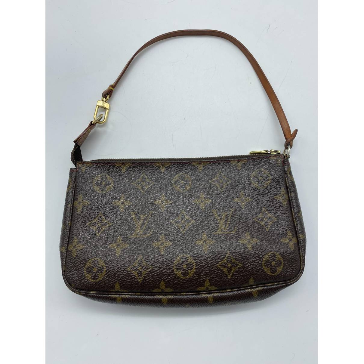 Pochette accessoire cloth handbag Louis Vuitton Brown in Cloth - 26131840