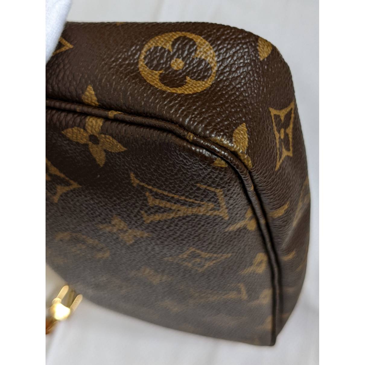 Pochette accessoire cloth handbag Louis Vuitton Brown in Cloth - 36531230