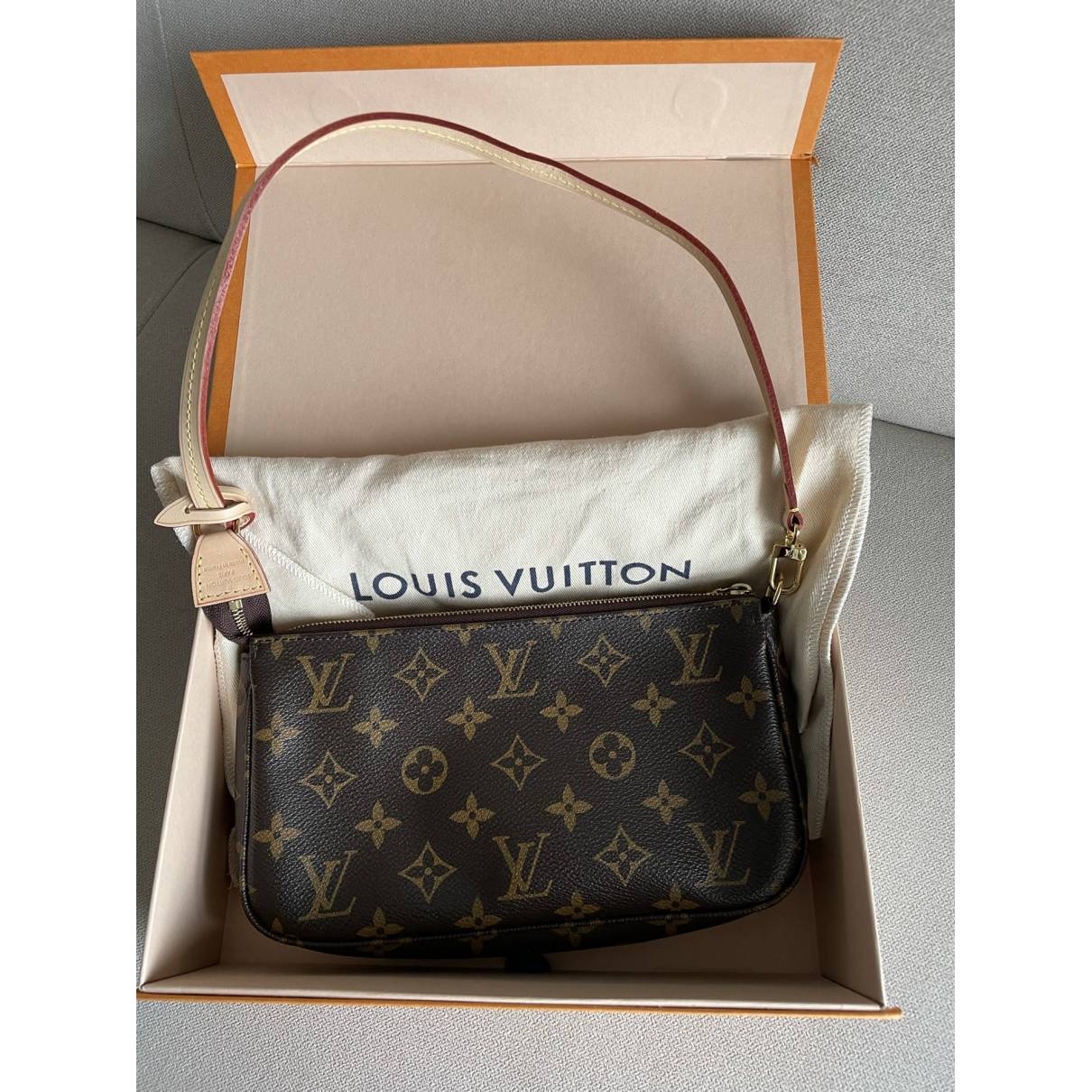 Pochette accessoire cloth mini bag Louis Vuitton Brown in Cloth - 19411508