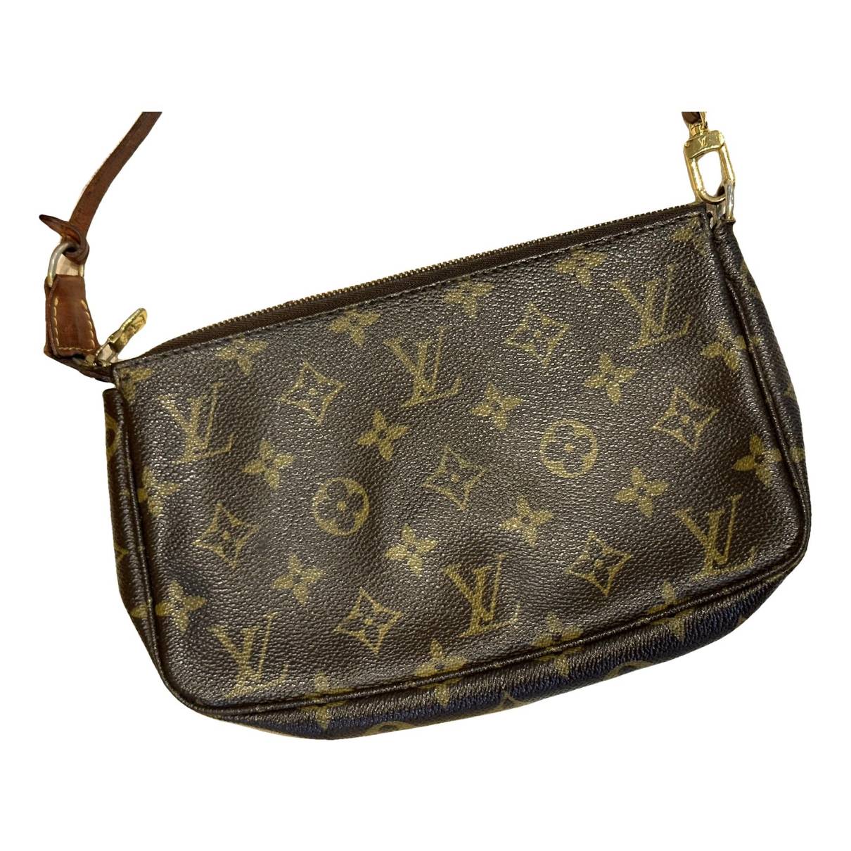 Pochette accessoire cloth handbag Louis Vuitton Brown in Cloth - 35193913