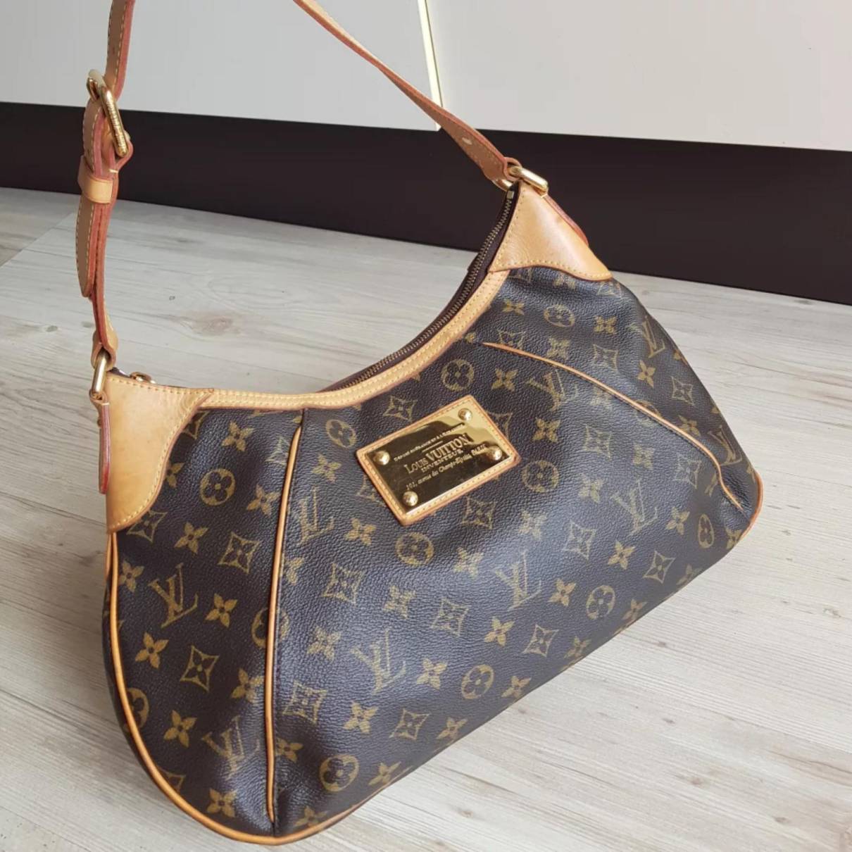 Louis Vuitton - Authenticated Thames Handbag - Cloth Brown for Women, Very Good Condition