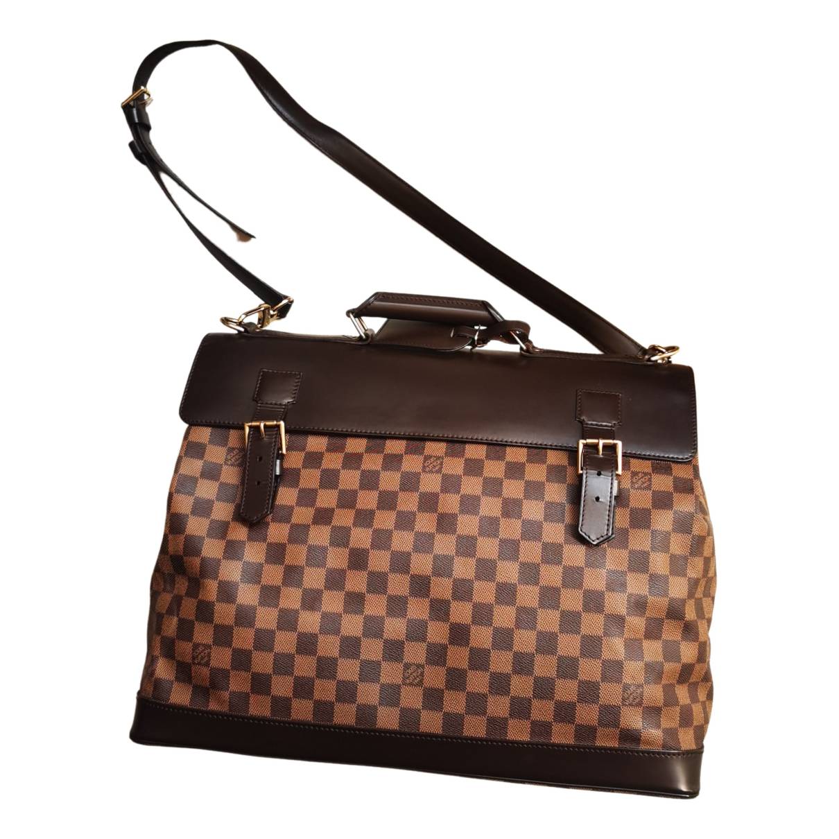 President cloth travel bag Louis Vuitton Brown in Cloth - 18900169