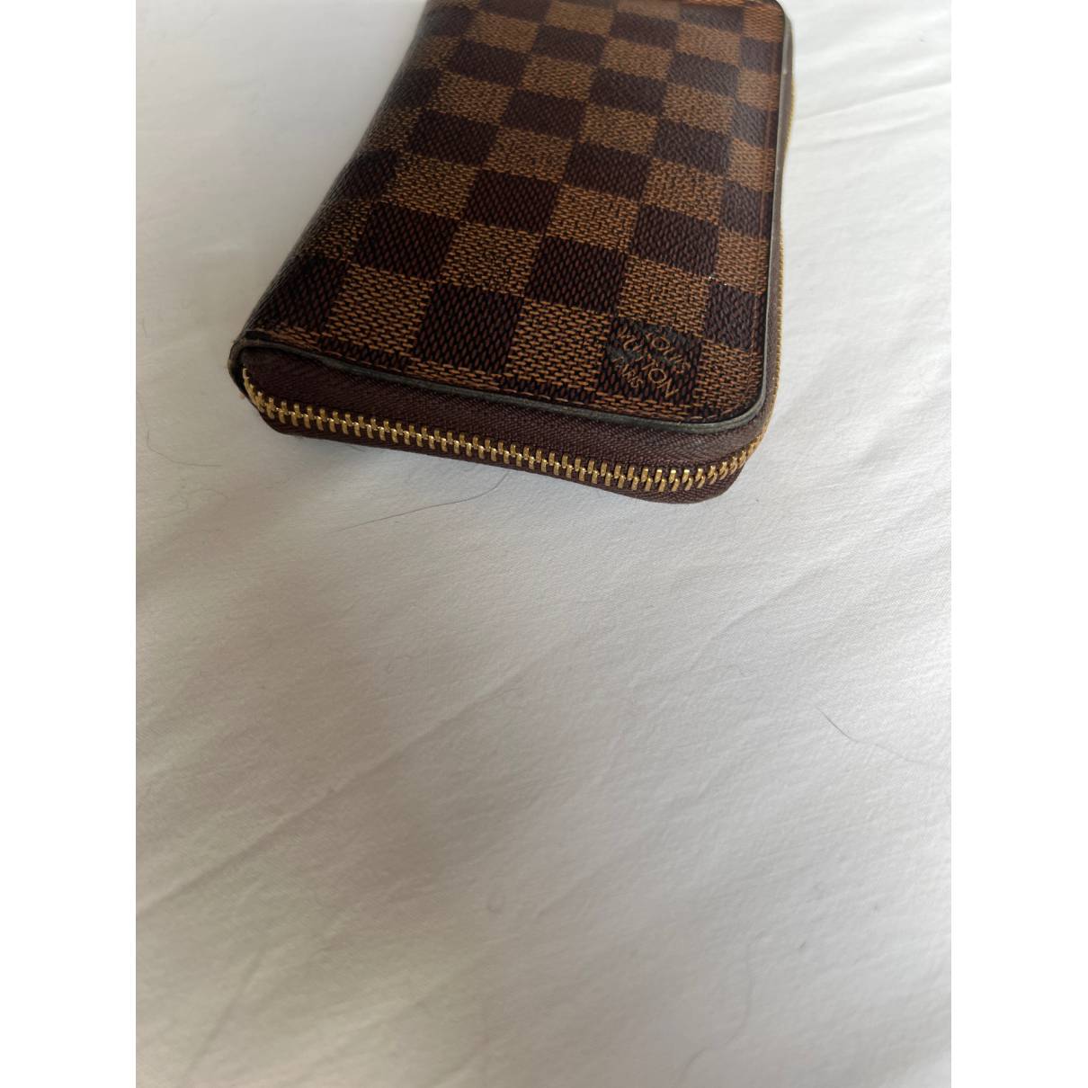 Louis Vuitton - Authenticated Zippy Wallet - Cloth Brown for Women, Very Good Condition