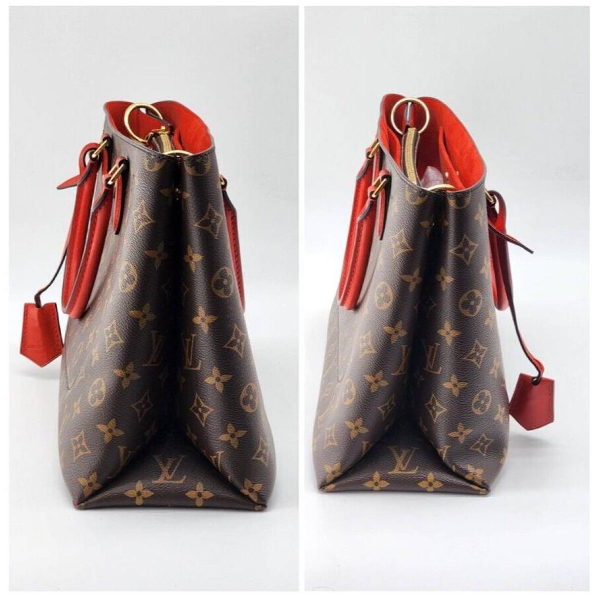Louis Vuitton - Authenticated Flower Tote Handbag - Cotton Brown for Women, Very Good Condition