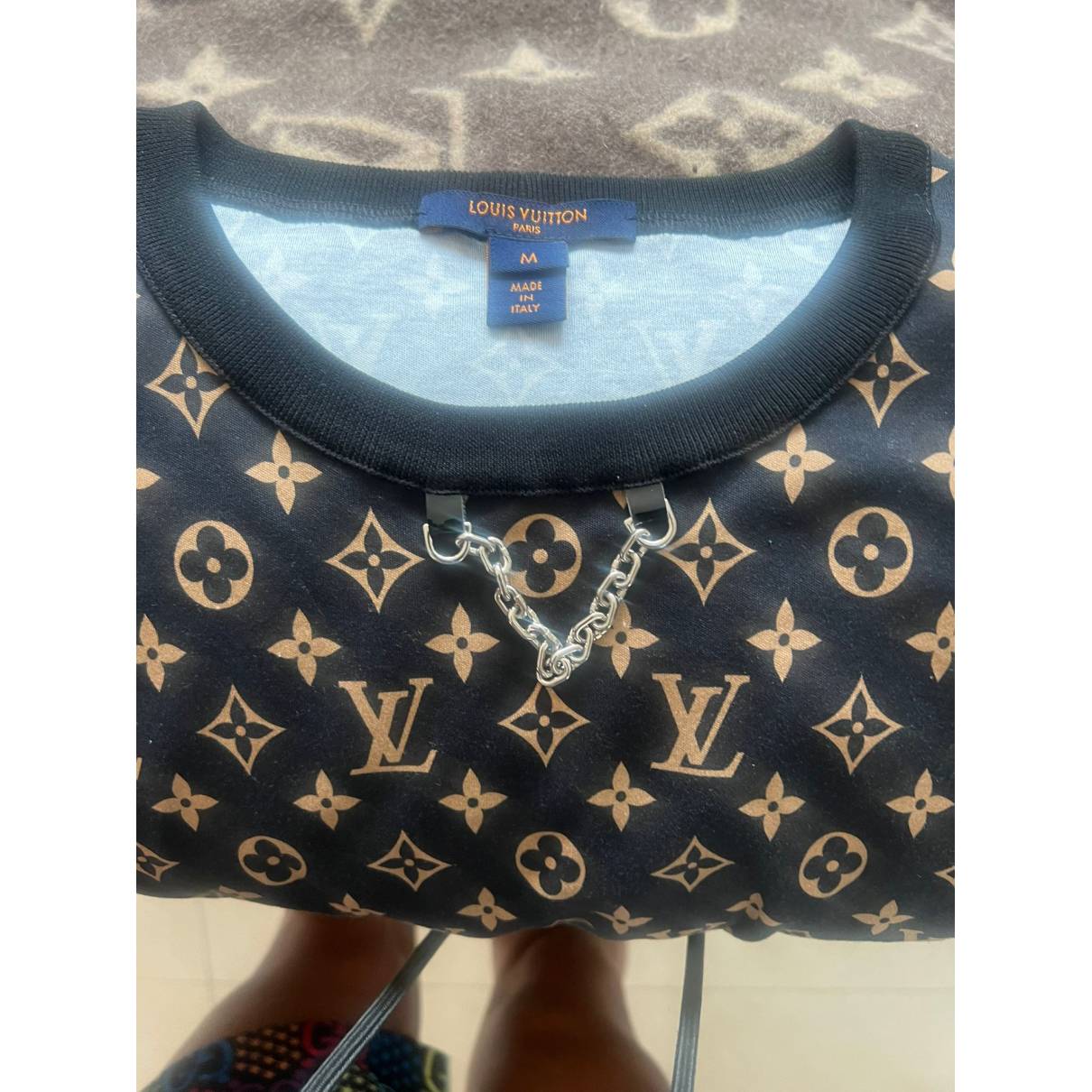T-shirt Louis Vuitton Brown size M International in Cotton - 33947111