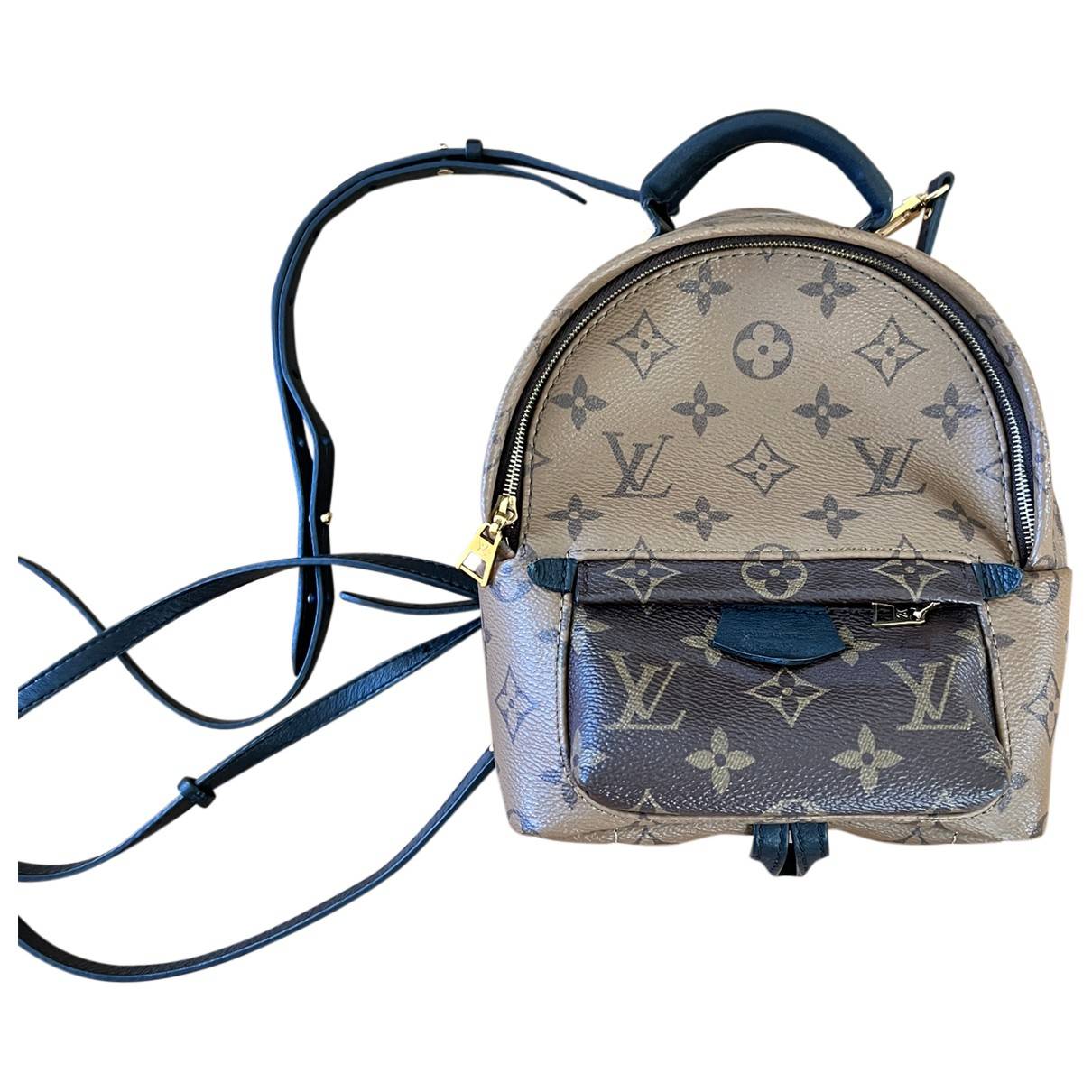 Palm springs leather backpack Louis Vuitton Brown in Leather - 36365123