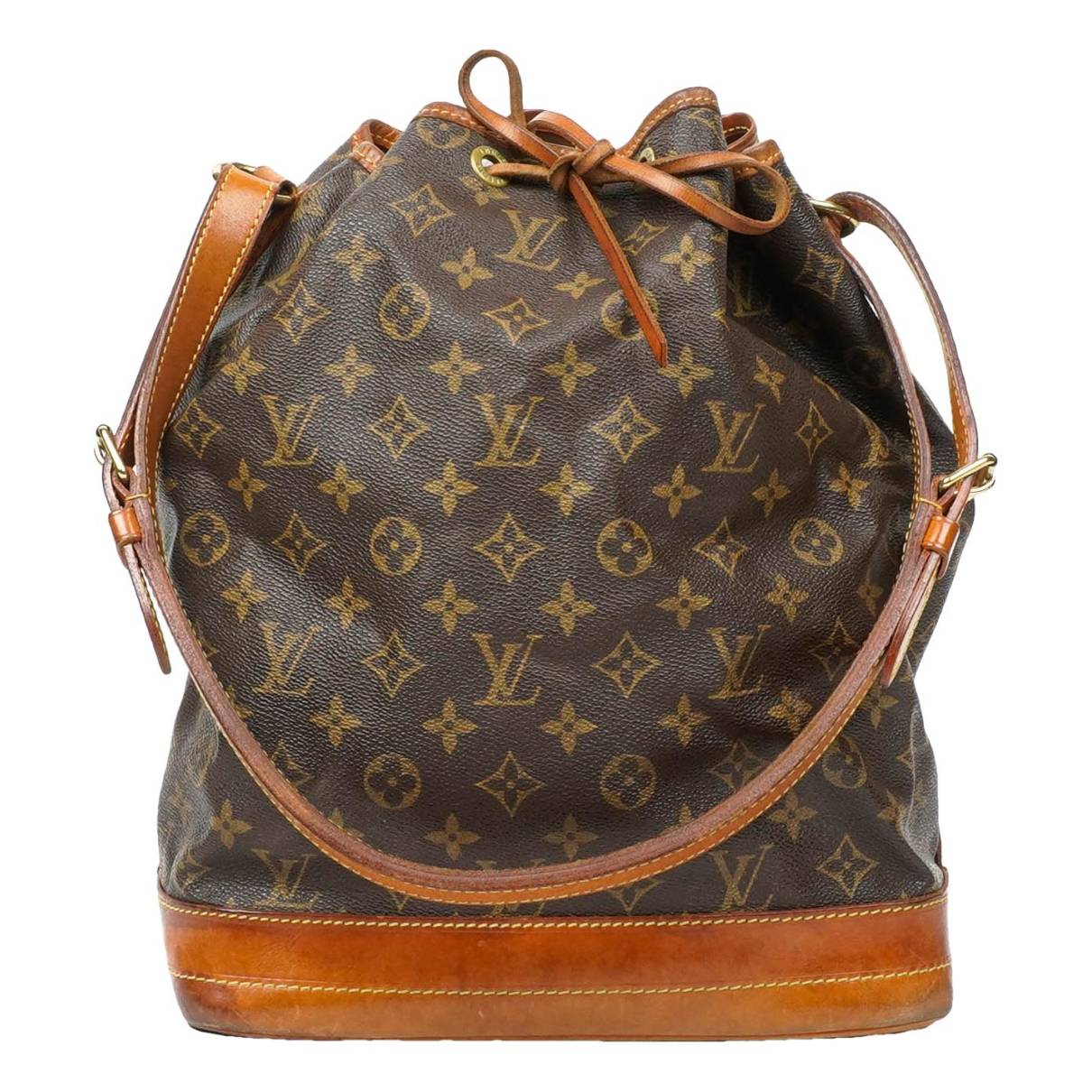 Noé fabric handbag Louis Vuitton Brown in Cloth - 35355289
