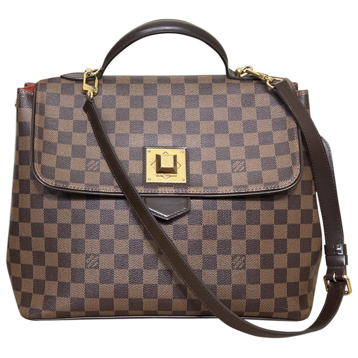 Bergamo leather handbag Louis Vuitton Brown in Leather - 28114426