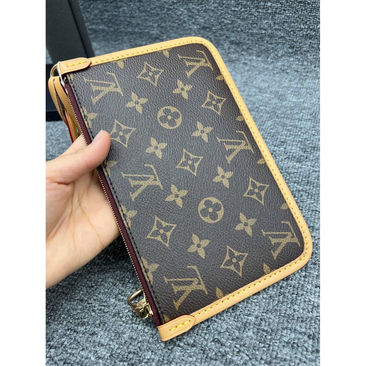 lv wallet case brown leather iphone 12