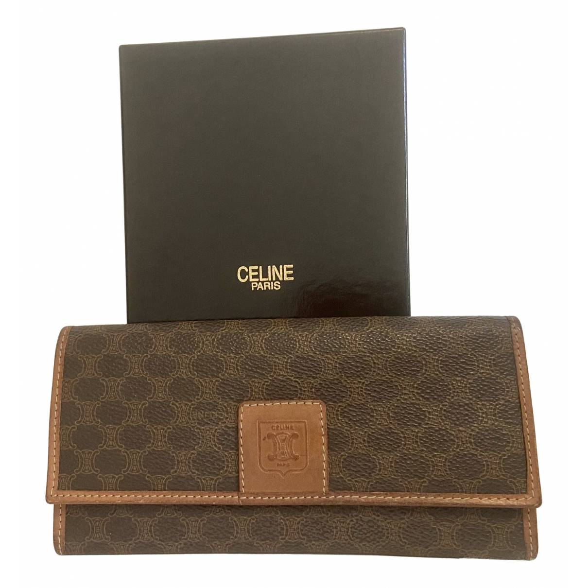 Leather wallet Celine Brown in Leather - 24588527