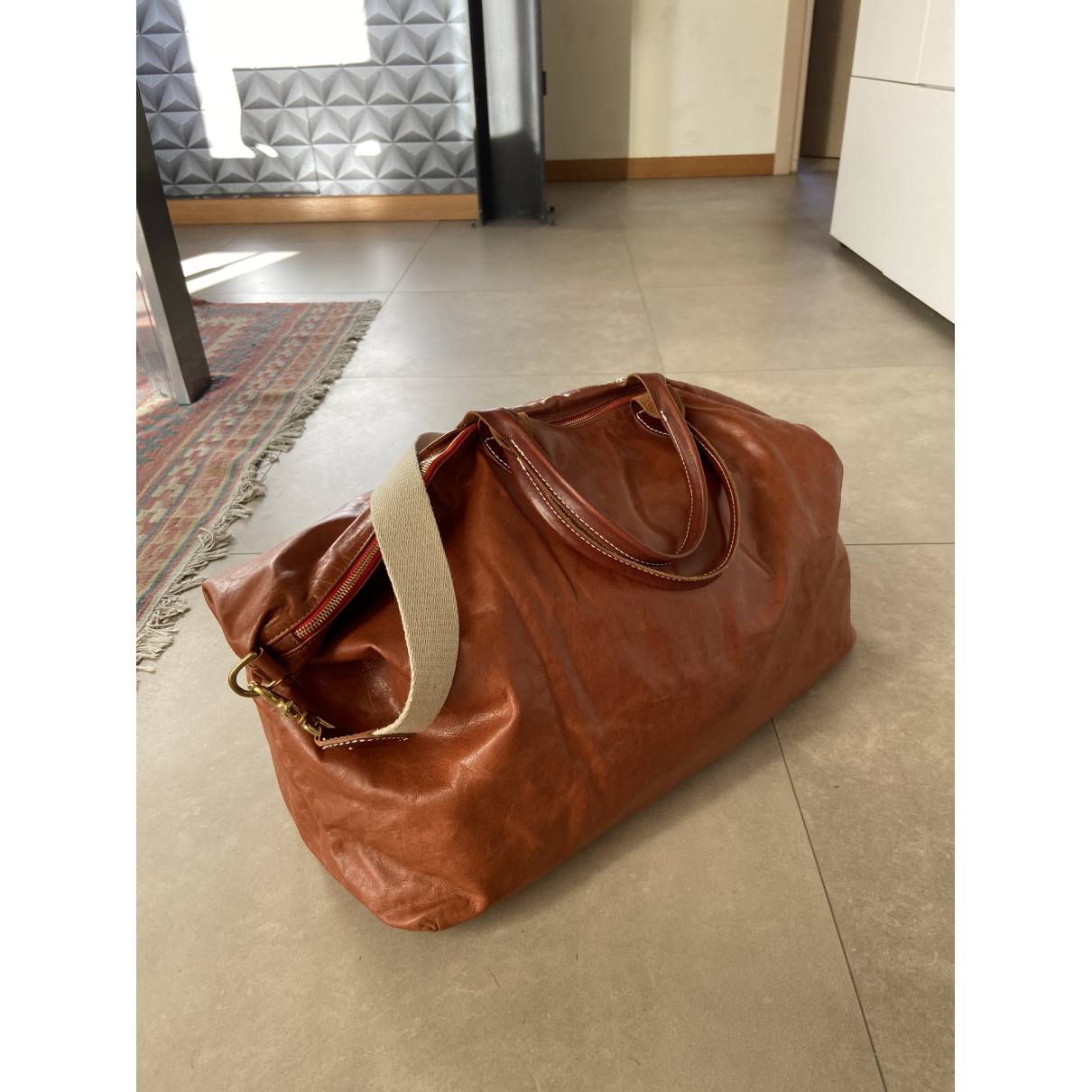 Leather 48h bag Clare V Brown in Leather - 29792143