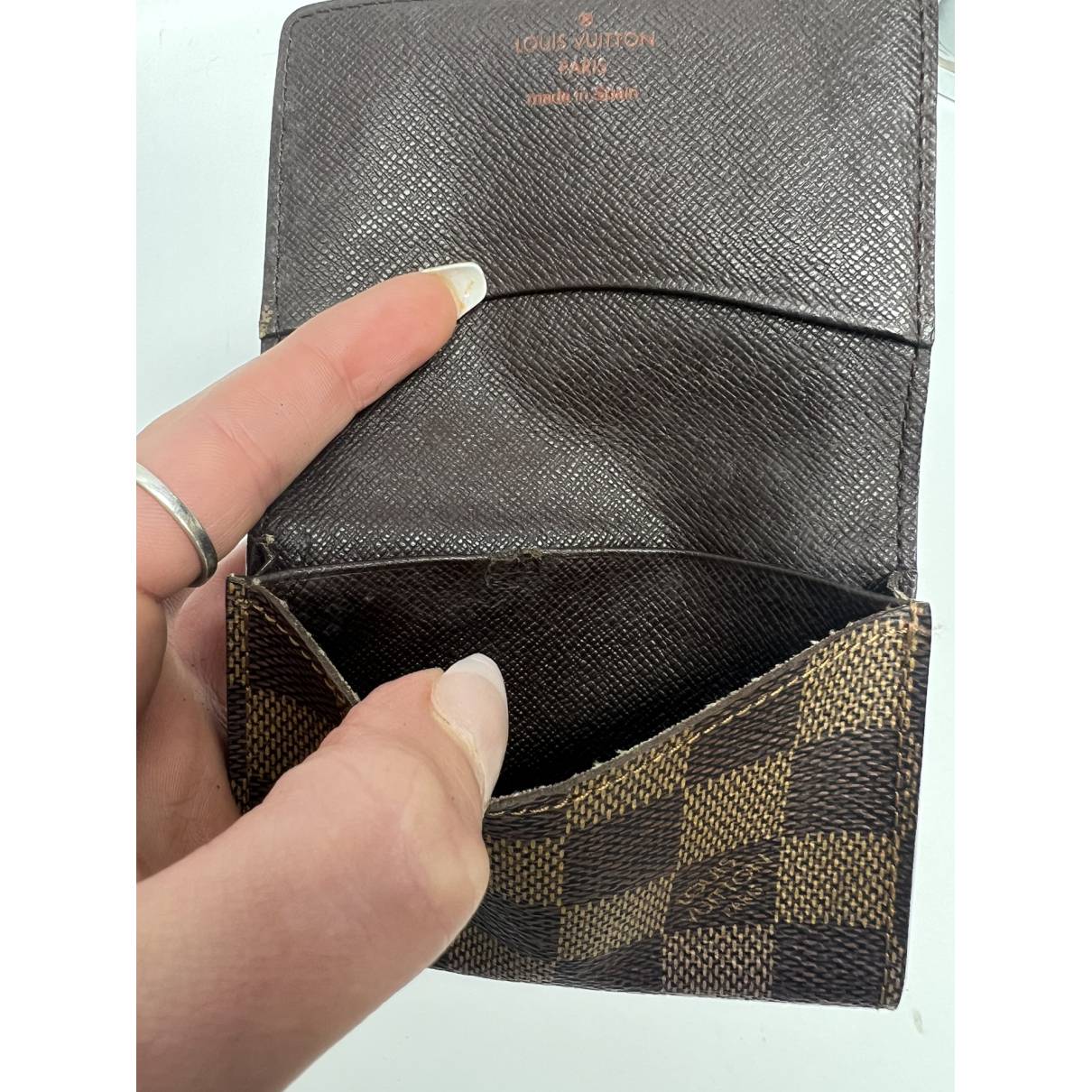 Louis Vuitton - Authenticated Coin Card Holder Small Bag - Leather Brown For Man, Good condition